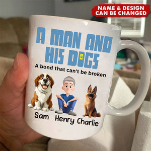 A Man & His Dogs - Personalized Mug