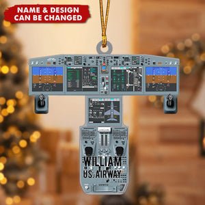 Personalized Plane Dashboard Ornament - Gift For Airplane Lovers