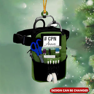 Personalized Nurse Bag Christmas Ornament, Nurse Christmas, Nurse Ornament, Christmas Gift For Nurse, Tree Hanging Decor