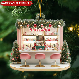 Nail Salon Personalized Christmas Ornament Nail Tech Gift