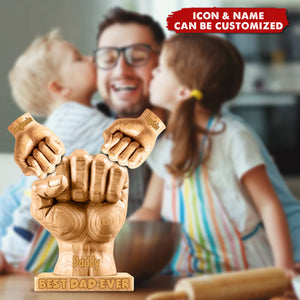 Best Dad Ever - Personalized Father Custom Shaped Acrylic Plaque