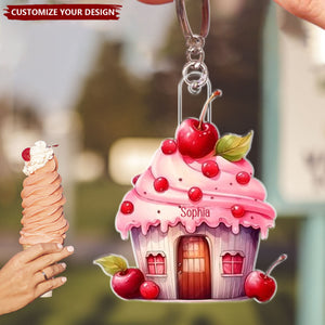Ice Cream - Personalized Acrylic Keychain, Gift For Ice Cream Lovers