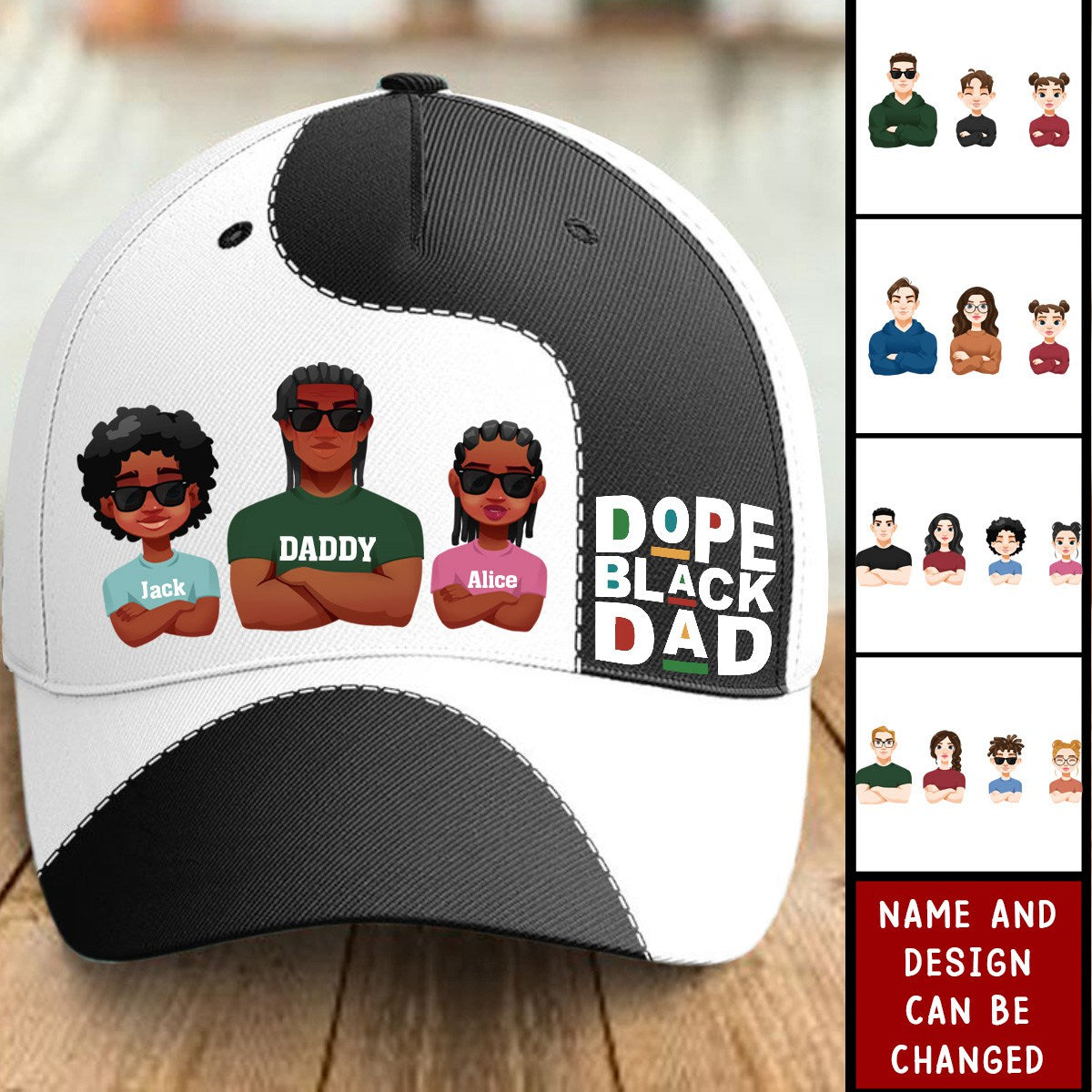 Dope Black Dad Ver 2 - Personalized Classic Cap