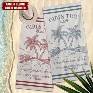 Girls Trip 2025 - Personalized Quick-Dry Beach Towel