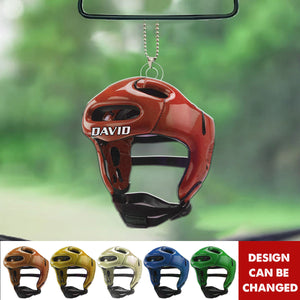 Custom Wrestling Helmet Car Ornament, Wrestler Gift, Wrestling Keepsake