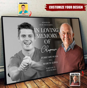 Unique Memorial Gift For Loved One - Personalized Poster