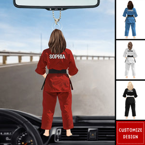 Gift For Karate Jiu Jitsu Judo Lovers - Personalized Car Ornament