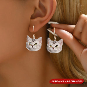 Personalized Pet Earrings - Animal Lover Custom Pet Memorial Gift