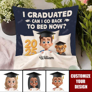 Graduation Complete Time to Sleep - Family Personalized Pillow, Graduation Gift For Family Members