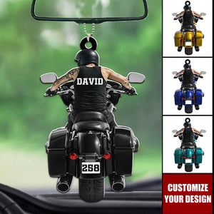 Motorcycle Man Personalized Ornament, Gift For Biker Lover