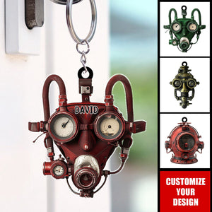 Personalized Gifts For Diving Lovers, Scuba Diving Acrylic Keychain