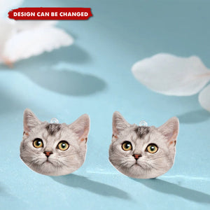 Personalized Pet Earrings - Animal Lover Custom Pet Memorial Gift