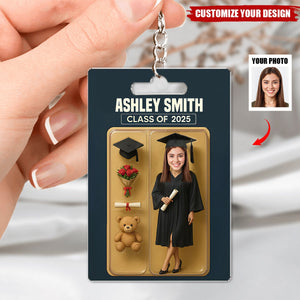 Custom Photo Graduate Personalized Acrylic Keychain
