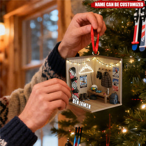 Personalized Snowboarding Christmas Ornament, Gift For Snowboarder, Winter Sports
