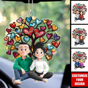 Couple Sitting Together - Personalized Acrylic Ornament