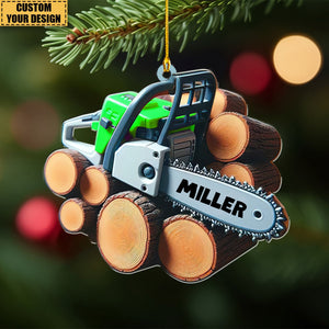 Arborist Saw Personalized Christmas Ornament, Gift For Arborist