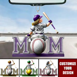 Great Players Are Raised By Even Greater Moms - Personalized Acrylic Car Ornament