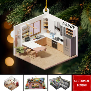 Personalized Kitchen Christmas Ornament - Christmas Gift For Cook Chef