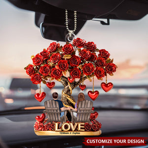Tree Of Love - Personalized Couple Car Ornament