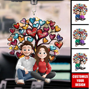 Couple Sitting Together - Personalized Acrylic Ornament