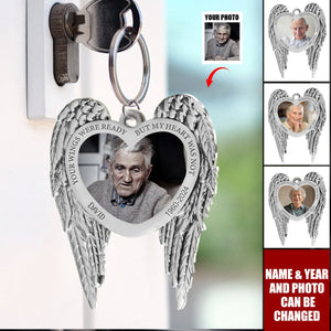 Custom Personalized Memorial Aluminum Keychain - Christmas Gift Idea For Family Member - Upload Photo - Always Loved Never Forgotten