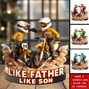 Dirt Bike Dad Plaque - Personalized Gifts For Father