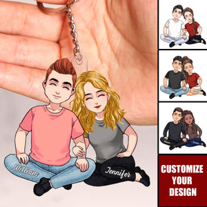 You Are My Missing Piece - Couple Personalized Acrylic Keychain