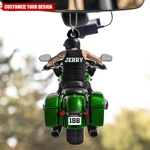 Motorcycle Man Personalized Ornament, Gift For Biker Lover