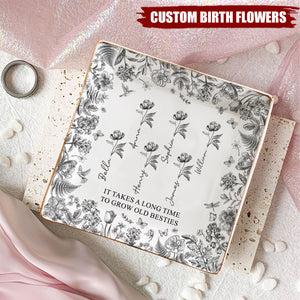 If Besties Were Flowers I'd Pick You - Personalized Jewelry Dish