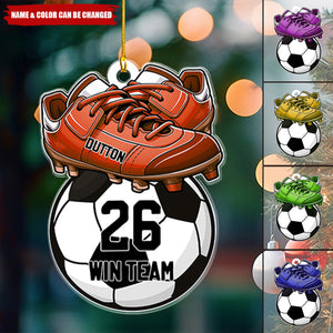 Shoes On Soccer Personalized Ornament, Gift For Soccer Lovers