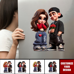 Y2K Couple Personalized Decal - Valentine's Day Gift For Couple