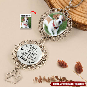 Custom Personalized Dog Memorial Car Hanging Ornament With Charm - Upload Photo - A Piece Of My Heart Lives In Heaven