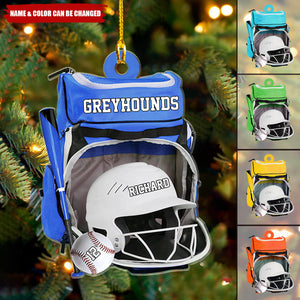 Softball Bag Personalized Ornament, Gift For Softball Lovers