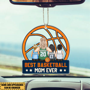 Best Basketball Mom Ever - Gift For Sport Mom, Basketball Mom - Personalized Acrylic Car Ornament