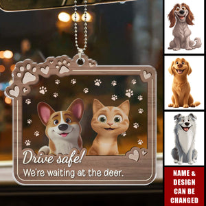 Furry Friends Make Life Better - Dog & Cat Personalized Custom Car Ornament