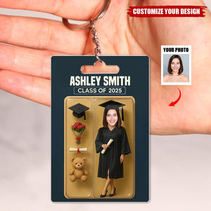 Custom Photo Graduate Personalized Acrylic Keychain