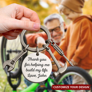 Life's Better When Built With You - Family Personalized Keychain