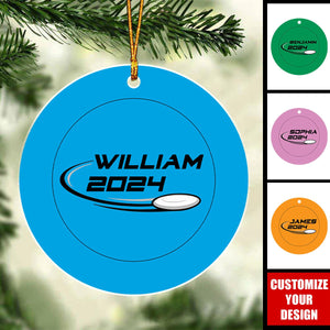 Ultimate Flying Discs - Personalized Acrylic Christmas Ornament, Gift For Ultimate Player