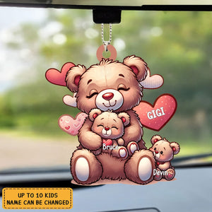 Grandma Bear With Cute Grandkids Personalized Ornament