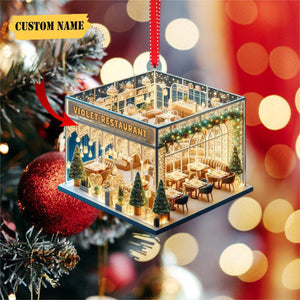 Personalized Restaurant Christmas Ornament, Christmas Tree Decor, Christmas Gift, Gift For Her
