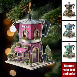 Custom Name Barista Ornament, Bartender Christmas Gift