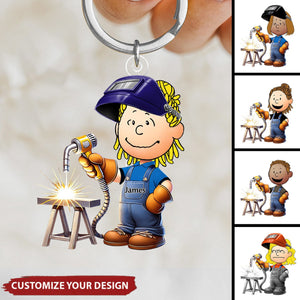 Personalized Gifts For Welder Keychain