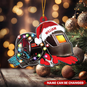 Personalized Welder Christmas Acrylic Ornament - Gift For Welders, Metalworkers