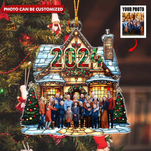 2025 Christmas House Family - Personalized Photo Acrylic Ornament