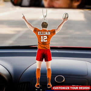 Rugby Male/Boy/Man Player - Personalized Acrylic Car Ornament