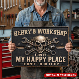 Custom Home Decor Metal Sign - Personalized Birthday Gifts - Fix It Yourself