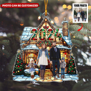 2025 Christmas House Family - Personalized Photo Acrylic Ornament