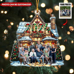2025 Christmas House Family - Personalized Photo Acrylic Ornament