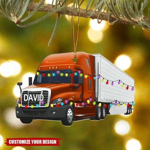 Personalized Truck Christmas Ornament Truck Driver Christmas Truck Ornament Christmas Gift For Driver Tree Hanging Decor
