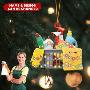 Custom Housekeeping Ornament, Cleaning Service Christmas Ornament, Housekeeper Ornament, Cleaning Gifts, Housekeeping,Gifts For Christmas